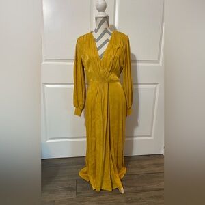 & Other Stories 8 Ruched Jacquard Midi Dress